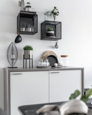 Tirador para mueble rectangular Helix 160 plateado 