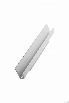 Tirador para muebles Wall 10 896 Edge de aluminio cepillado plateado