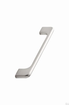 Tirador para mueble longitudinal Doppia 128+160, aluminio, plata