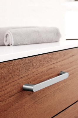 Tirador para mueble alargado Light 160, aluminio, plata