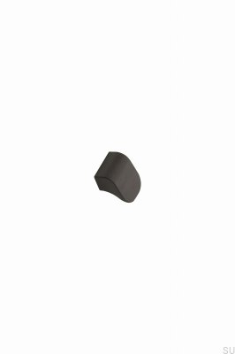 Tirador para mueble rectangular Fall 16, Aluminio, Negro mate, Cepillado