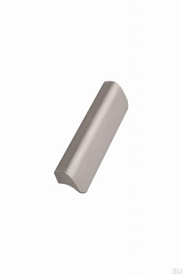 Tirador para mueble rectangular Fall 128 Aluminio Plata