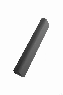 Tirador para mueble alargado Fall 224, cepillado, aluminio negro mate
