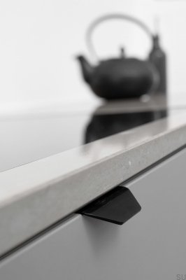 Tirador para mueble Blaze 2 20 cantos Aluminio Negro Mate Cepillado