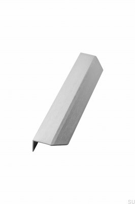 Tirador para mueble Blaze 2 cantos 2x80 Aluminio Plata