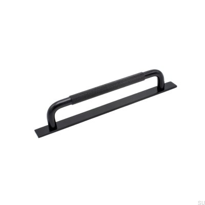 Tirador para mueble alargado con arandela Helix 160 Aluminio Negro 
