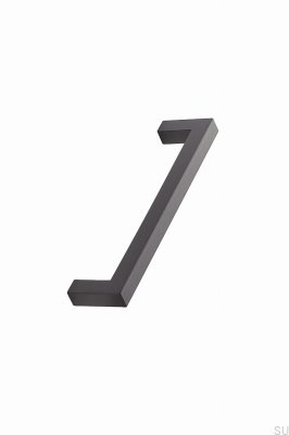 Tirador para mueble alargado Square 10 128 Aluminio Negro Mate Cepillado