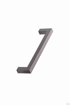 Tirador para mueble longitudinal Square 10 128, aluminio cepillado antracita