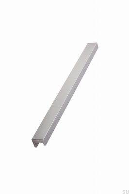 Tirador para mueble rectangular Station 320 Aluminio Plata