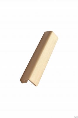 Tirador para mueble longitudinal Fringe 160, aluminio cepillado y dorado