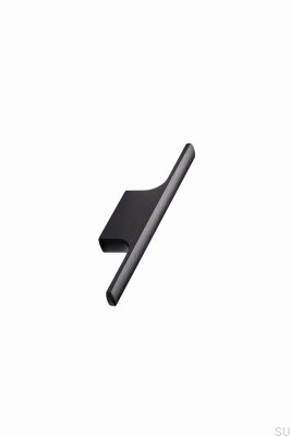 Tirador para mueble rectangular Tau 32, Aluminio, Negro mate, Cepillado