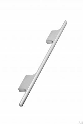 Tirador para mueble longitudinal Tau 160, aluminio, plata