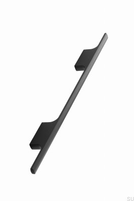 Tirador para mueble longitudinal Tau 160 Aluminio Negro Mate Cepillado