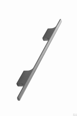Tirador alargado para muebles Tau 160 de aluminio antracita cepillado