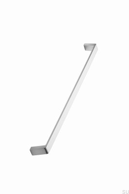 Tirador para mueble longitudinal Seam 320, aluminio plateado