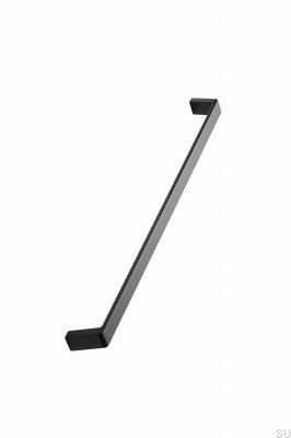 Tirador para mueble alargado Seam 320, aluminio, negro mate