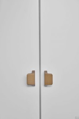 Tirador para mueble alargado Sobre 32, aluminio cepillado dorado