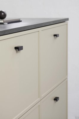 Pomo para mueble Elan 32 de aluminio negro mate cepillado