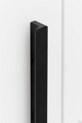 Tirador para mueble rectangular Elan 160+544 Aluminio Negro Mate Cepillado
