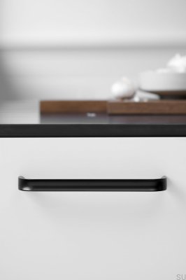 Tirador para mueble alargado Inside 160 Aluminio Negro Mate