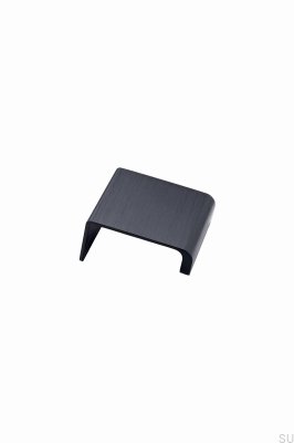 Tirador para mueble Artisan 20 edge, Aluminio, Negro mate, Cepillado
