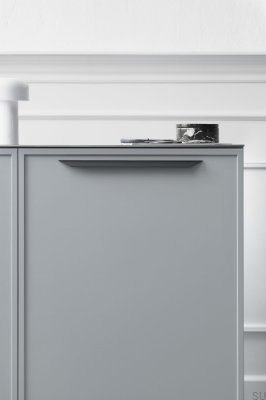 Tirador para mueble alargado Streamline 256, aluminio, negro mate