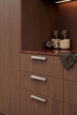 Tirador para mueble rectangular Ciel 160 Aluminio Marrón Mate