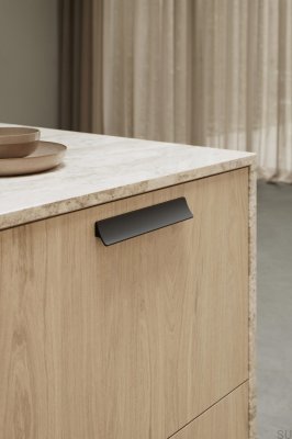 Tirador para mueble rectangular Ciel 160 Aluminio Negro Mate