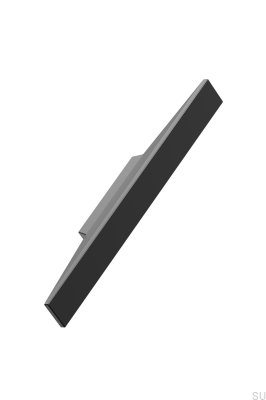 Tirador para mueble alargado Facet 32, aluminio, negro mate