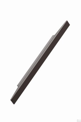 Tirador para muebles rectangular Facet 96 Aluminio Marrón Mate