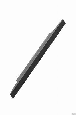 Tirador para mueble alargado Facet 96, aluminio, negro mate