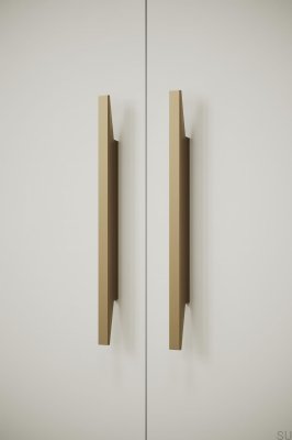 Tirador para muebles rectangular Facet 160 Aluminio Dorado Mate