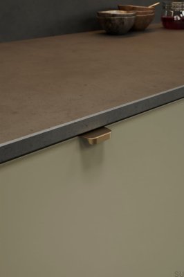 Tirador para mueble Comet 32 canto, aluminio, oro mate