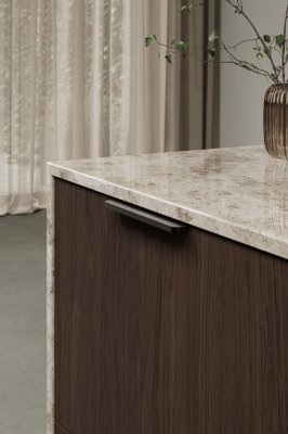 Tirador para mueble Edge Comet 160 Aluminio Marrón Mate