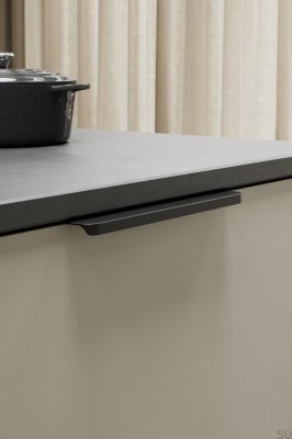 Tirador para mueble Edge Comet 160 Aluminio Negro Mate