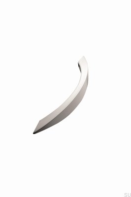 Tirador alargado para muebles de metal plateado Melon 128