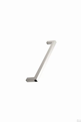 Tirador para muebles cuadrado de metal cromado plateado 10 96