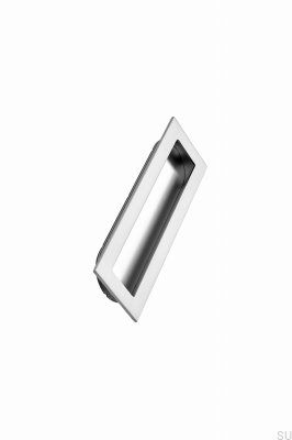 Tirador para mueble empotrado Inn 120 de metal cromado plateado mate