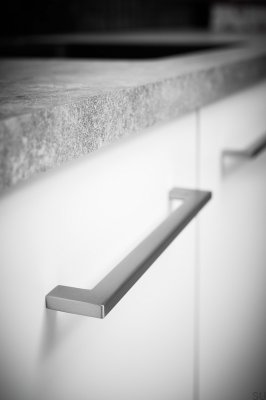Tirador para mueble alargado Plano 192 Metal Plata