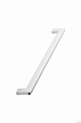 Tirador para muebles plano de metal cromado plateado 256