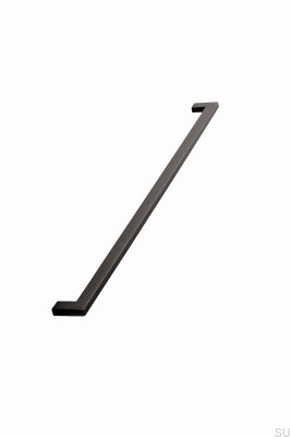 Tirador para mueble alargado Flat 448, metal, negro mate