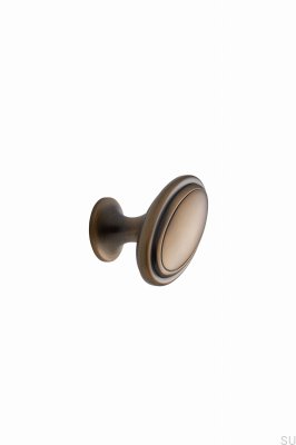 Perilla ovalada para muebles de metal dorado antiguo 60