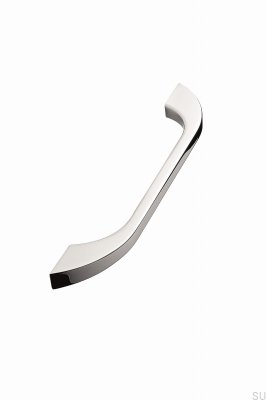 Tirador para muebles Slim 160 de metal cromado plateado
