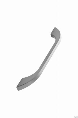 Tirador para muebles alargado de metal plateado Slim 320