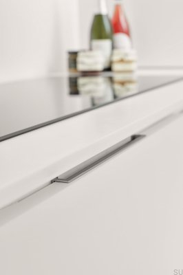 Tirador para mueble empotrado Trasero 128 Metal Plata Arenado