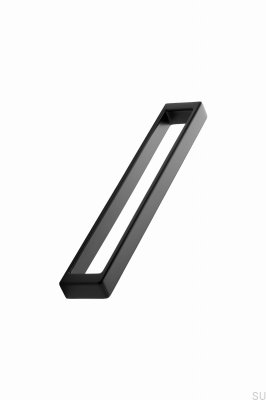 Tirador para mueble alargado Cubico 192, metal, negro mate