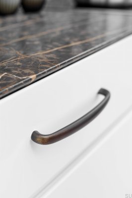 Tirador para mueble alargado Bull 160, metal, bronce antiguo