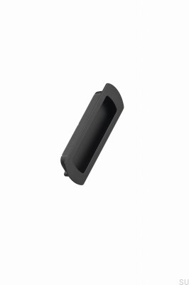 Tirador para mueble empotrado Lux 128, metal, negro mate