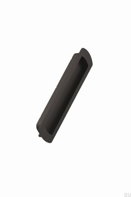 Tirador para mueble empotrado Lux 192, metal, negro mate