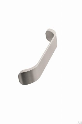 Tirador alargado para muebles de metal plateado Radius 160